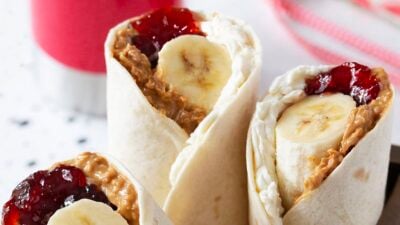 Quick-Prep Grab and Go Banana PB&J Wraps